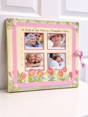Grandmother Photo Frame Scrapbook Album  “A Garden of Love” 11x11 Gift